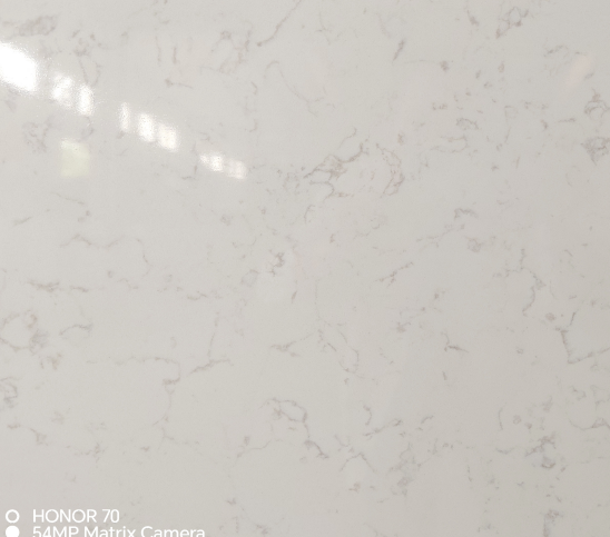White With Tiny Line Carrara Quartz Slab manufacturers